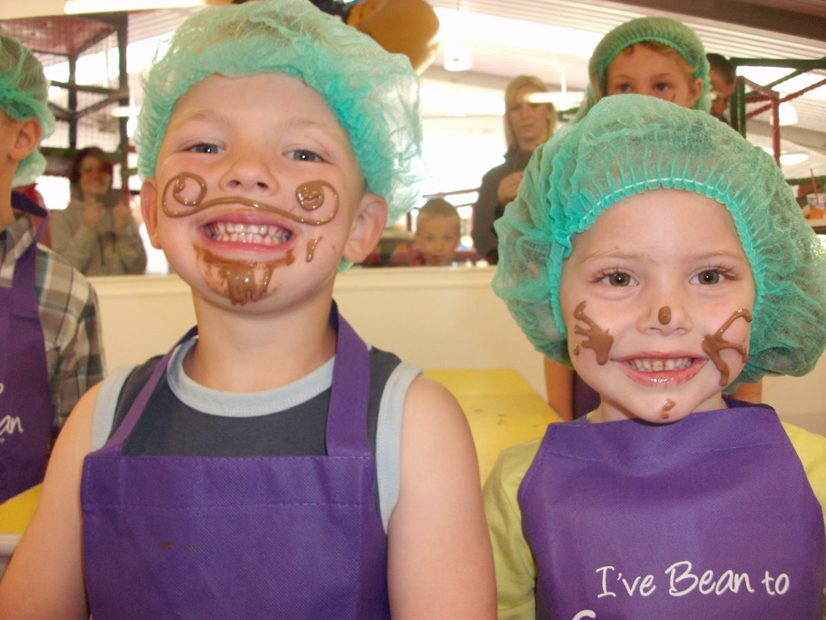 kids having fun at cocoa bean