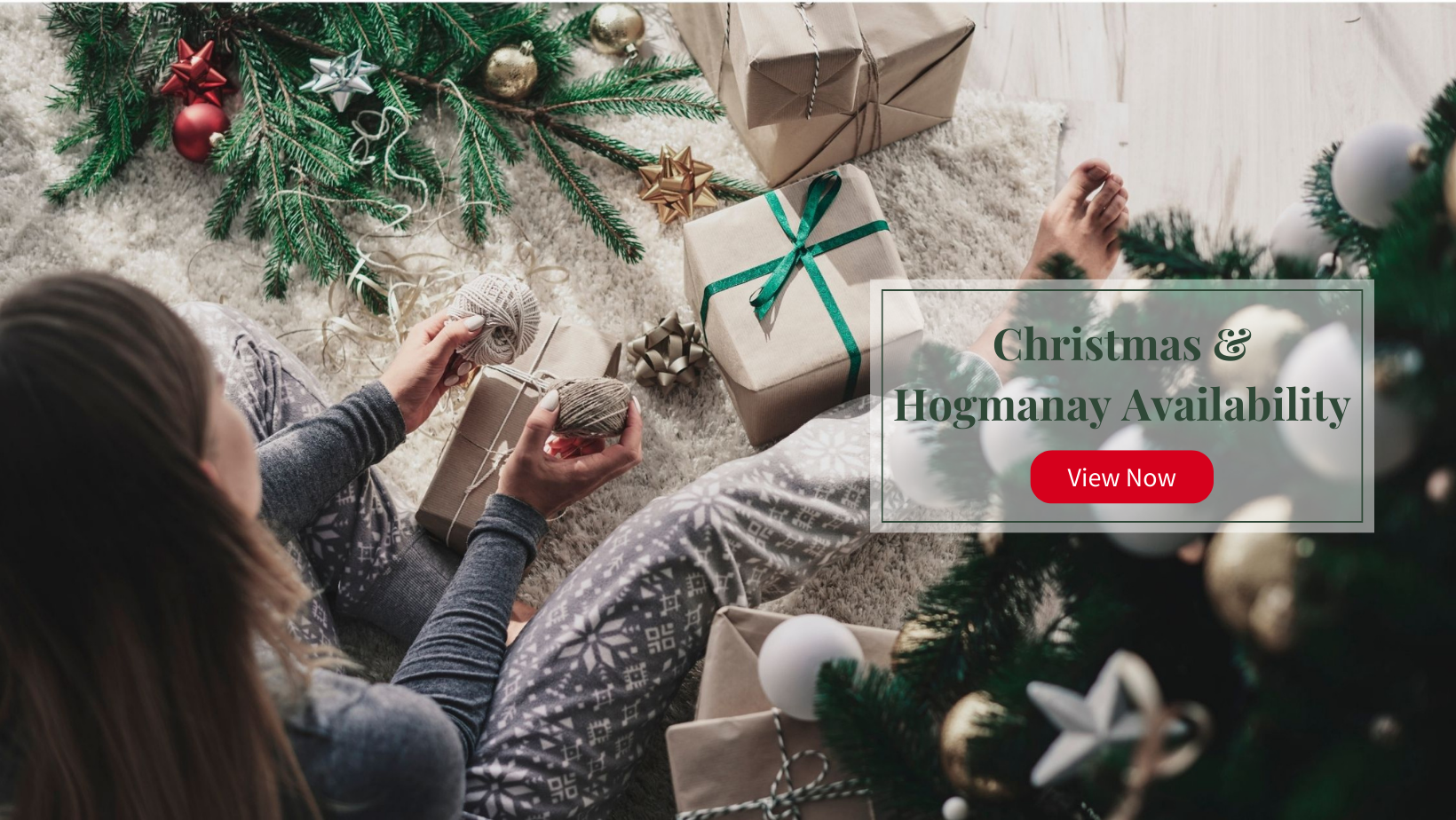 Christmas & Hogmanay availability