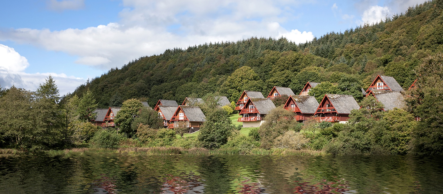 Lodges overlooking the loch