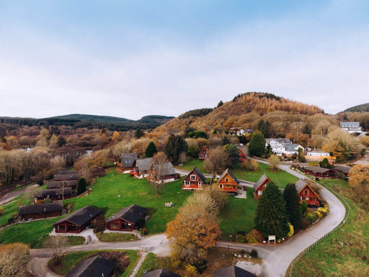 barend holiday lodges from the sky